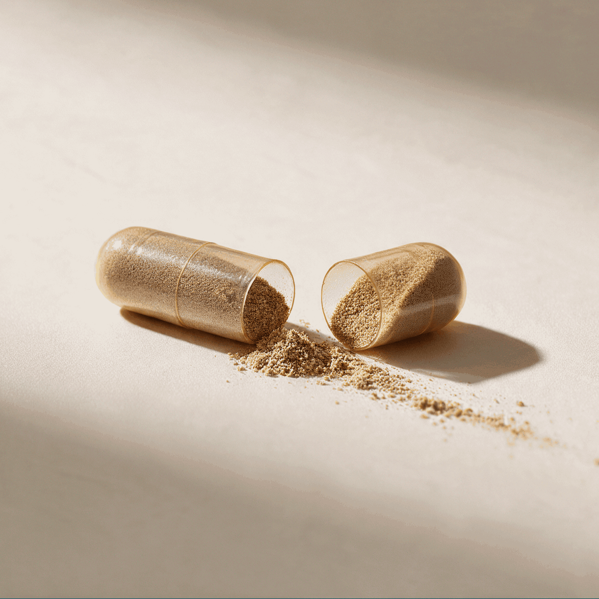Open Era Vanta capsule with powder spilling out